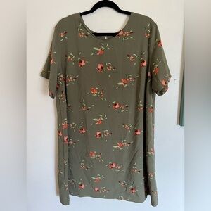 ava & viv | green flower print dress